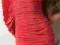 Asymetryczna regulowana sukienka malinowa czerwien