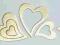 OZDOBY na szczęście 3 serca  15szt złoty