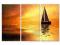 Obraz Żaglówka na tle zachodu słońca 2 120x80
