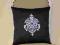 POSZEWKI DEKORACYJNE NA PODUSZKI HAFT,ROYAL czarna