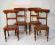 Komplet 4 krzesła kuchenne mahoniowe antyki antyk