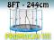 Trampolina T-T 8FT - 244 cm z siatką wewnętrzną