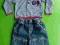 RYBACZKI JEANS LITTLE ROCHA + KOSZULKA 74 CM