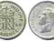 ANGLIA 6 Pence [6Pensów] 1944r.srebro próba 500