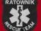VAR Naszywka  RATOWNIK RESCUE TEAM - czarna