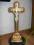 Duży krzyż złocony rzeźba Jezusa - XIX w złocony