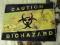 Naklejka Skiny Na Laptopa Laptop CAUTION BIOHAZARD