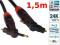 KABEL OPTYCZNY obrotowe wtyki TOSLINK i JACK  1,5m