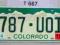 Colorado : tablica rejestracyjna z USA
