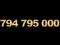 ZŁOTY NUMER_______ 794 795 000 ______OKAZJA FV23%