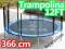 Ogromna TRAMPOLINA +SIATKA + Drabinka 366cm (12FT)