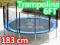 EXTRA MOCNA TRAMPOLINA +SIATKA Drabinka 183cm 6FT