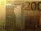 200 Euro-Złoto -Banknot w Złocie 24 Karat HIT