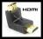 Adapter  Przejście gn HDMI - wt HDMI GOLD KĄTOWY
