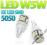 Postojówka LED W5W 5x SMD 5050 ŻARÓWKA XENON WHITE