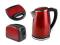 Komplet TOSTER CZAJNIK OPIEKACZ INOX CZERWONY FV