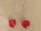 Ogniste kolczyki czerwony koral