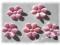 [m-craft] APLIKACJE KWIATKI NAGIETEK 5 szt róż