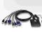 KVM Switch ATEN CS-22U USB pilot zintegrowan kable