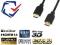 Kabel HDMI-HDMI 1.0m FullHD 1080 pozłacany GOLD