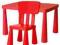 IKEA MAMMUT STOL CZERWONY DUZY GDANSK STOLIK