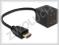 Adapter HDMI 1.4->HDMI 1.4 X2 DELOCK (65226)