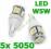 ŻARÓWKA POSTOJOWA XENON LED W5W 5x SMD 5050 BIEL