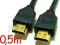 Krótki kabel 0,5m 50cm HDMI-HDMI gold 1.3 FullHD