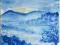 PIĘKNY, NIEBIESKI PEJZAŻ - GÓRY - akryl 200x200 Pń