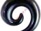 Spirala, rozpychacz akrylowy - piercing BLACK 10mm