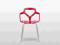 Nowoczesne CZERWONE KRZESŁO Nox Metal Customform