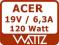 ACER - ORYGINALNY ZASILACZ - 19V 6,3A - 120 Watt