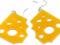 DUŻE kolczyki ser żółty plexi NOWOŚĆ !!!
