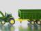 SIKU Traktor John Deere z Przyczepą,Ład. 1/87