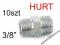 NYPEL 3/8'' REDUKCJA 10szt GWINT ZEWNĘTRZNY HURT