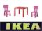 Ikea stolik LACK+ 2x krzesełko Mammut zestaw+