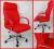 FOTEL BIUROWY KRZESŁO CZERWONY RICARDO NOWY GRATIS