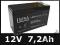 AKUMULATOR NOWY LMRA 7,2Ah 12V zamiast 7 Ah FV GWA