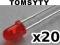 Dioda LED 3mm czerwona (20 szt.) /0557-20