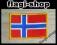 Naszywka łatka Norwegia Norwegii 80x55 mm DUŻA