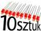 LD3001X10 DIODA LED DYFUZYJNA 3mm CZERWONA 10 SZT