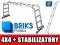 Drabina Aluminiowa Przegubowa BRIKS 4x4+Stabilizat