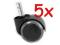 KÓŁKA GUMOWE DO FOTELA fi 11 mm 5sztuk NOWE FV!