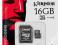 KARTA PAMIĘCI KINGSTON micro_SDHC 16GB + adap_SD