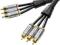 Profesjonalny Component Video 3xRCA 1,5m 24K OFC