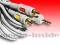 Kabel przewód JACK 3,5 - 2x RCA chinch GOLD 1,5m