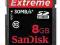 SANDISK 8GB Extreme HD VIDEO SDHC 30MB/S CLASS 10