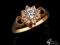 Pierścionek zaręczynowy cyrkonia złoto 585