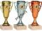 ZESTAW PUCHAR 3SZTUKI PODZIĘKOWANIA+GRAWER NAGRODA