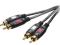 Kabel AUDIO 2xRCA - 2RCA 2,5m GOLD OFC VIVANCO HQ